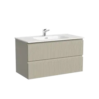 Тумба подвесная SANCOS Snob T 890х445х500, c двумя ящиками оснащенными доводчиками, Beige Soft, арт.SNT90CE