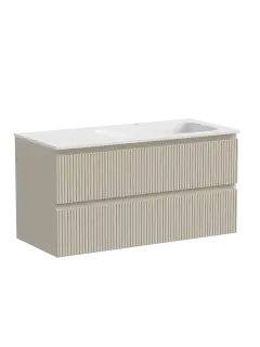 Тумба подвесная SANCOS Snob T правая 995х445х500, c двумя ящиками оснащенными доводчиками, Beige Soft , арт.SNT100RCE