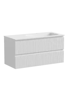 Тумба подвесная SANCOS Snob T правая 995х445х500, c двумя ящиками оснащенными доводчиками, Bianco , арт.SNT100RW