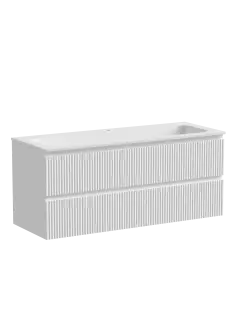 Тумба подвесная SANCOS Snob R 1195х445х500, c двумя ящиками оснащенными доводчиками, Bianco, арт.SNR120W