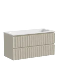 Тумба подвесная SANCOS Snob R 995х445х500, c двумя ящиками оснащенными доводчиками, Beige Soft , арт.SNR100CE