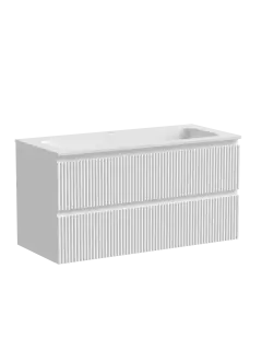 Тумба подвесная SANCOS Snob R 995х445х500, c двумя ящиками оснащенными доводчиками, Bianco, арт.SNR100W