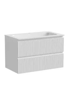 Тумба подвесная SANCOS Snob R 790х445х500, c двумя ящиками оснащенными доводчиками, Bianco, арт.SNR80W