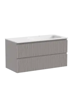 Тумба подвесная SANCOS Snob R правая 995х445х500, c двумя ящиками оснащенными доводчиками, Doha soft, арт.SNR100RSM