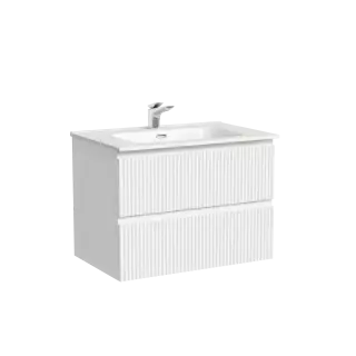 Тумба подвесная SANCOS Snob R 690х445х500, c двумя ящиками оснащенными доводчиками, Bianco, арт.SNR70W