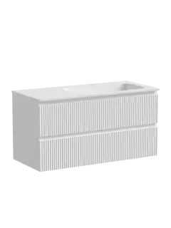 Тумба подвесная SANCOS Snob R правая 995х445х500, c двумя ящиками оснащенными доводчиками, Bianco , арт.SNR100RW