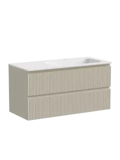 Тумба подвесная SANCOS Snob R правая 995х445х500, c двумя ящиками оснащенными доводчиками, Beige Soft , арт.SNR100RCE