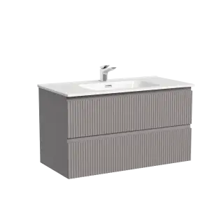 Тумба подвесная SANCOS Snob R 890х445х500, c двумя ящиками оснащенными доводчиками, Doha Soft, арт.SNR90SM