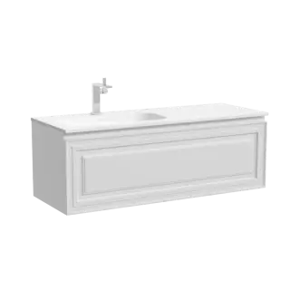 Тумба подвесная SANCOS Very левая 1195х445х406, c одним  ящиком оснащенным доводчиками, Bianco , арт.VR120LW