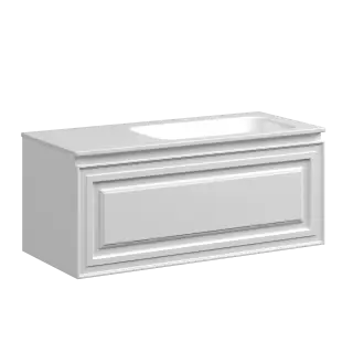Тумба подвесная SANCOS Very 995х445х406, c одним  ящиком оснащенным доводчиками, правая , Bianco , арт.VR100RW