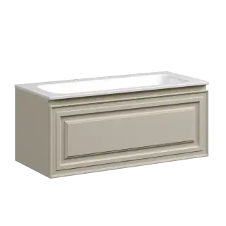 Тумба подвесная SANCOS Very 995х445х406, c одним  ящиком оснащенным доводчиками, Beige Soft , арт.VR100CE