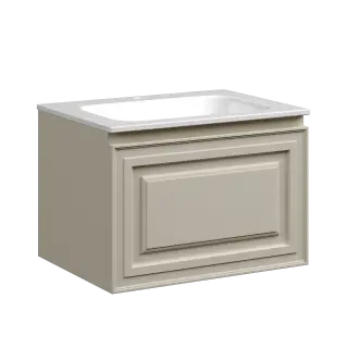 Тумба подвесная SANCOS Very 590х445х406, c одним  ящиком оснащенным доводчиками, Beige Soft , арт.VR60CE