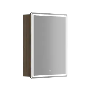 Зеркальный шкаф для ванной комнаты SANCOS Mirror 590x150х740 мм, с LED подсветкой, цвет дуб чарльстон, арт. MI60ECH