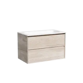 Тумба подвесная SANCOS Marmi 2.0 790х445х520 c двумя ящиками оснащенными доводчиками скрытого монтажа, цвет дуб галифакс натуральный, арт. MR2.080EG