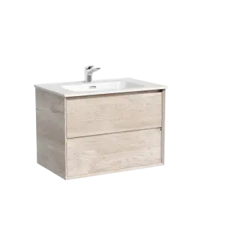 Тумба подвесная SANCOS Marmi 2.0 690х445х520 с двумя ящиками оснащенными доводчиками скрытого монтажа, дуб галифакс натуральный, арт. MR2.070EG