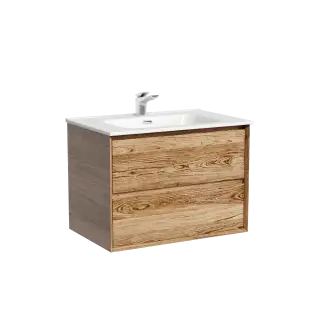 Тумба подвесная SANCOS Marmi 2.0 690х445х520 с двумя ящиками оснащенными доводчиками скрытого монтажа, дуб чарльстон, арт.MR2.070ECH