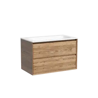 Тумба подвесная SANCOS Marmi 2.0 790х445х520 c двумя ящиками оснащенными доводчиками скрытого монтажа, цвет дуб чарльстон, арт.MR2.080ECH