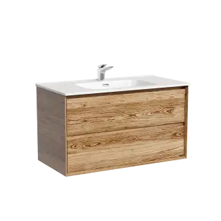 Тумба подвесная SANCOS Marmi 2.0 890х445х520 с двумя ящиками оснащенными доводчиками скрытого монтажа, дуб чарльстон, арт.MR2.090ECH