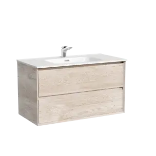 Тумба подвесная SANCOS Marmi 2.0 890х445х520 с двумя ящиками оснащенными доводчиками скрытого монтажа, дуб галифакс натуральный, арт. MR2.090EG