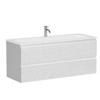 Тумба подвесная SANCOS Folk 1195х445х500, c двумя ящиками оснащенными доводчиками, Bianco, арт.FL120W