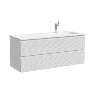 Тумба подвесная SANCOS Folk  правая 1195х445х500, c двумя ящиками оснащенными доводчиками, Bianco, арт.FL120RW