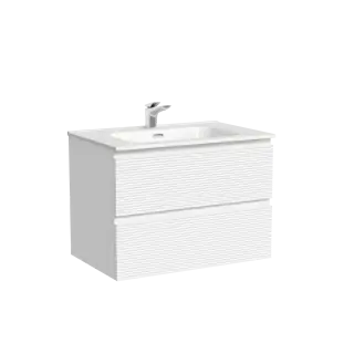 Тумба подвесная SANCOS Folk 690х445х500, c двумя ящиками оснащенными доводчиками, Bianco, арт.FL70W