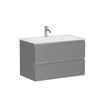 Тумба подвесная SANCOS Folk 790х445х500, c двумя ящиками оснащенными доводчиками, Ergraut soft, арт.FL80ES