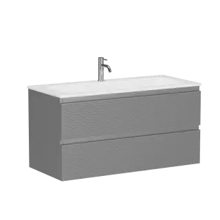 Тумба подвесная SANCOS Folk 995х445х500, c двумя ящиками оснащенными доводчиками, Ergraut soft, арт.FL100ES