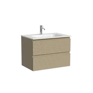 Тумба подвесная SANCOS Folk 690х445х500, c двумя ящиками оснащенными доводчиками, Капучино, арт.FL70CP