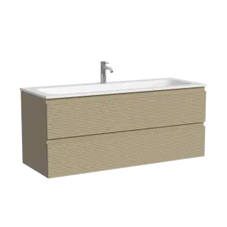 Тумба подвесная SANCOS Folk 1190х445х500, c двумя ящиками оснащенными доводчиками, Капучино, арт.FL120CP