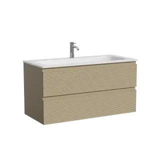 Тумба подвесная SANCOS Folk 995х445х500, c двумя ящиками оснащенными доводчиками, Капучино, арт.FL100CP