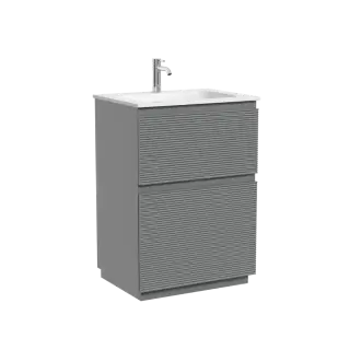 Тумба напольная SANCOS Folk Floor, 590х445х850, c двумя ящиками оснащенными доводчиками, Ergraut soft, арт.FL60FES