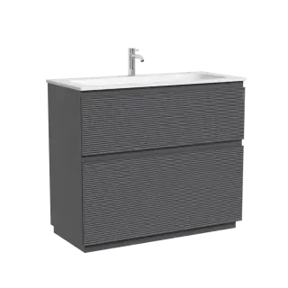 Тумба напольная SANCOS Folk Floor 995х445х850, c двумя ящиками оснащенными доводчиками, Grey soft, арт.FL100FGS