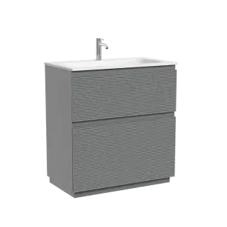 Тумба напольная SANCOS Folk Floor, 790х445х850, c двумя ящиками оснащенными доводчиками, Ergraut soft, арт.FL80FES