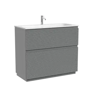 Тумба напольная SANCOS Folk Floor 995х445х850, c двумя ящиками оснащенными доводчиками, Ergraut soft, арт.FL100FES