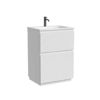 Тумба напольная SANCOS Folk Floor, 590х445х850, c двумя ящиками оснащенными доводчиками, Bianco, арт.FL60FW