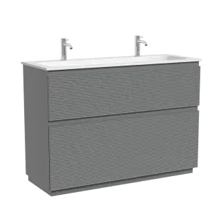 Тумба напольная SANCOS Folk Floor  1190х445х850, c двумя ящиками оснащенными доводчиками, Ergraut soft, арт.FL120FES