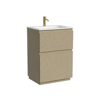 Тумба напольная SANCOS Folk Floor 590х445х850, c двумя ящиками оснащенными доводчиками, Капучино, арт.FL60FCP