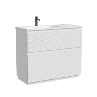 Тумба напольная SANCOS Folk Floor левая 995х445х850, c двумя ящиками оснащенными доводчиками, Bianco, арт.FL100FLW