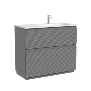 Тумба напольная SANCOS  Folk Floor правая 995х445х850, c двумя ящиками оснащенными доводчиками, Ergraut soft, арт.FL100FRES