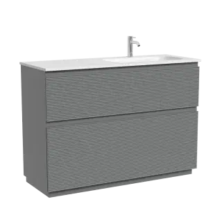 Тумба напольная SANCOS Folk Floor правая 1190х445х850, c двумя ящиками оснащенными доводчиками, Ergraut soft, арт.FL120FRES