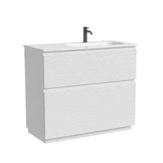 Тумба напольная SANCOS Folk Floor правая 995х445х850, c двумя ящиками оснащенными доводчиками, Bianco, арт.FL100FRW