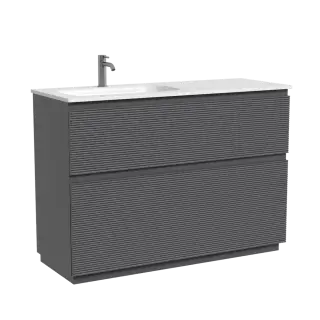 Тумба напольная SANCOS Folk Floor левая 1190х445х850, c двумя ящиками оснащенными доводчиками, Grey soft, арт.FL120FLGS