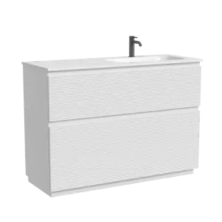 Тумба напольная SANCOS Folk Floor правая 1190х445х850, c двумя ящиками оснащенными доводчиками, Bianco, арт.FL120FRW