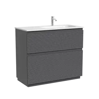 Тумба напольная SANCOS Folk Floor правая 995х445х850, c двумя ящиками оснащенными доводчиками, Grey soft, арт.FL100FRGS