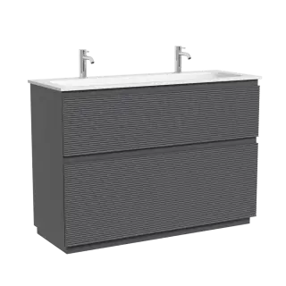 Тумба напольная SANCOS  Folk Floor 1190х445х850, c двумя ящиками оснащенными доводчиками, Grey soft, арт.FL120FGS