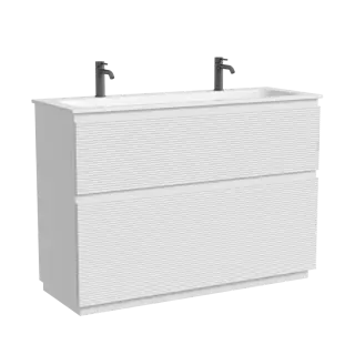 Тумба напольная SANCOS Folk Floor 1190х445х850, c двумя ящиками оснащенными доводчиками, Bianco, арт.FL120FW