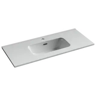 CN7030 Раковина мебельная накладная Compact 910x395x170, цвет белый