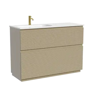 Тумба напольная SANCOS Folk Floor левая 1190х445х850, c двумя ящиками оснащенными доводчиками, Капучино, арт.FL120FLCP