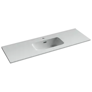 CN7028 Раковина мебельная накладная Compact 1210x395x170, цвет белый